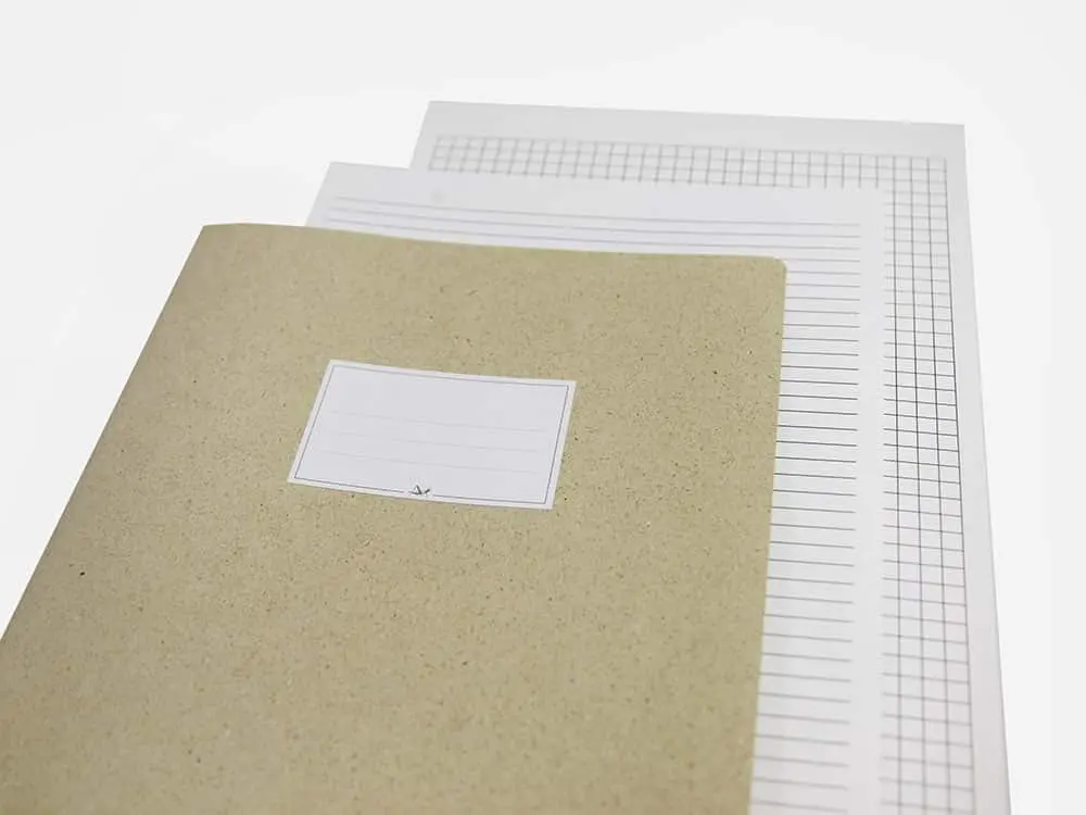 Schulheft A4 – Natur- und Graspapier – Bild 3