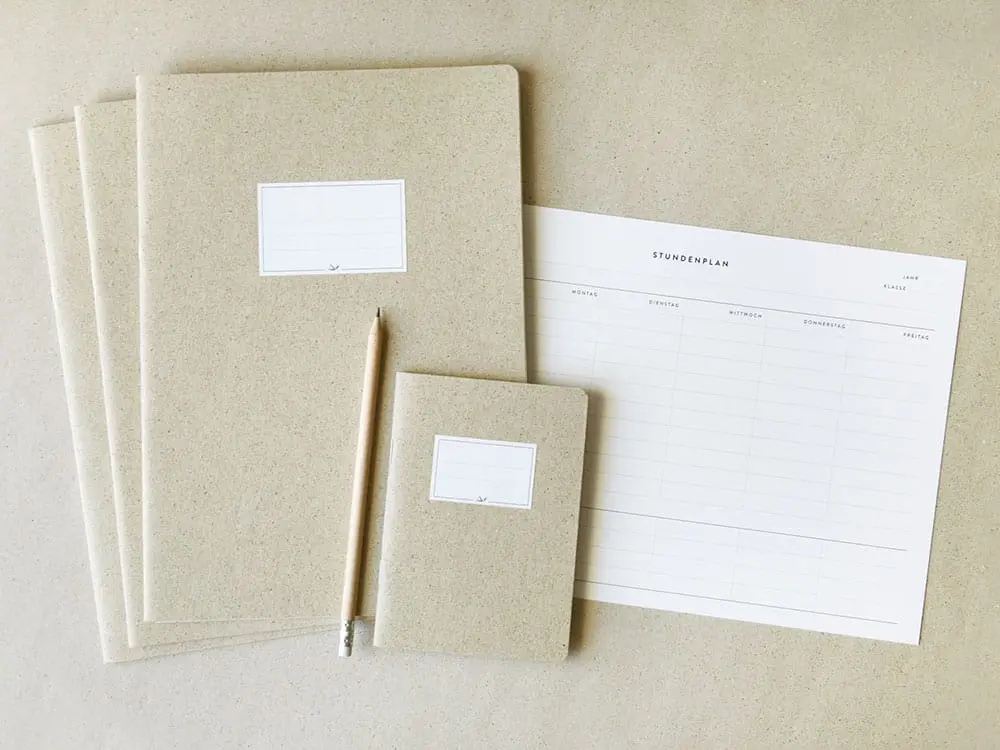 Schulheft A4 – Natur- und Graspapier – Bild 5