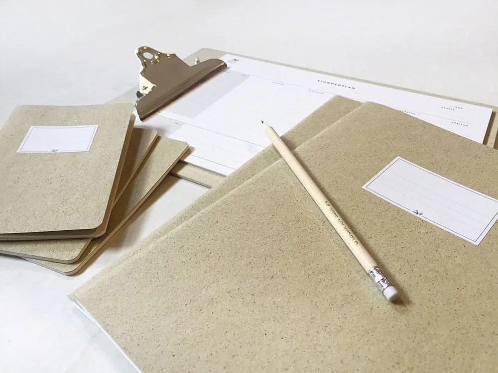 Schulheft A4 – Natur- und Graspapier – Bild 6