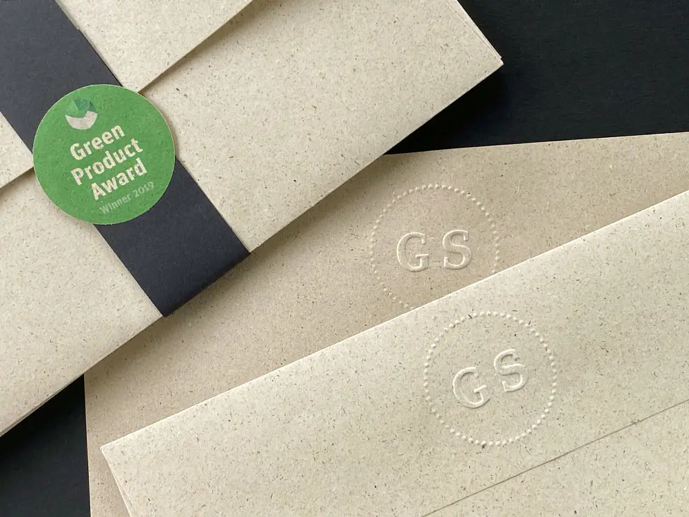Briefpapier-Set – Graspapier – mit Prägung