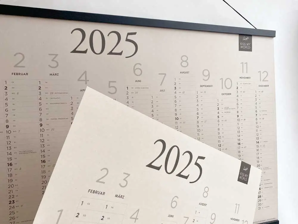 Kalender 2025, Posterkalender 2025, Jahresplaner 2025