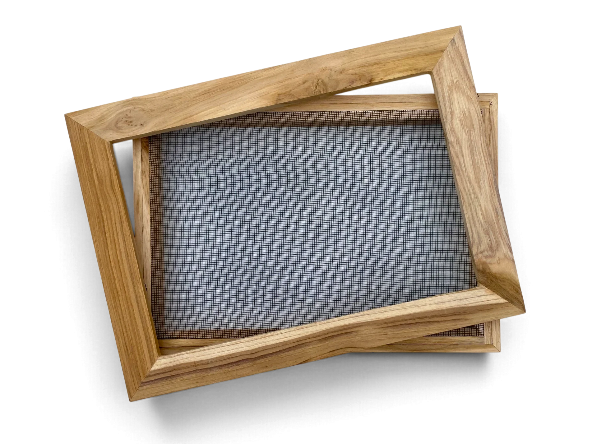 Vollständiges Schöpfrahmen-Set 17x25,5 cm mit Stecksystem in Studioansicht